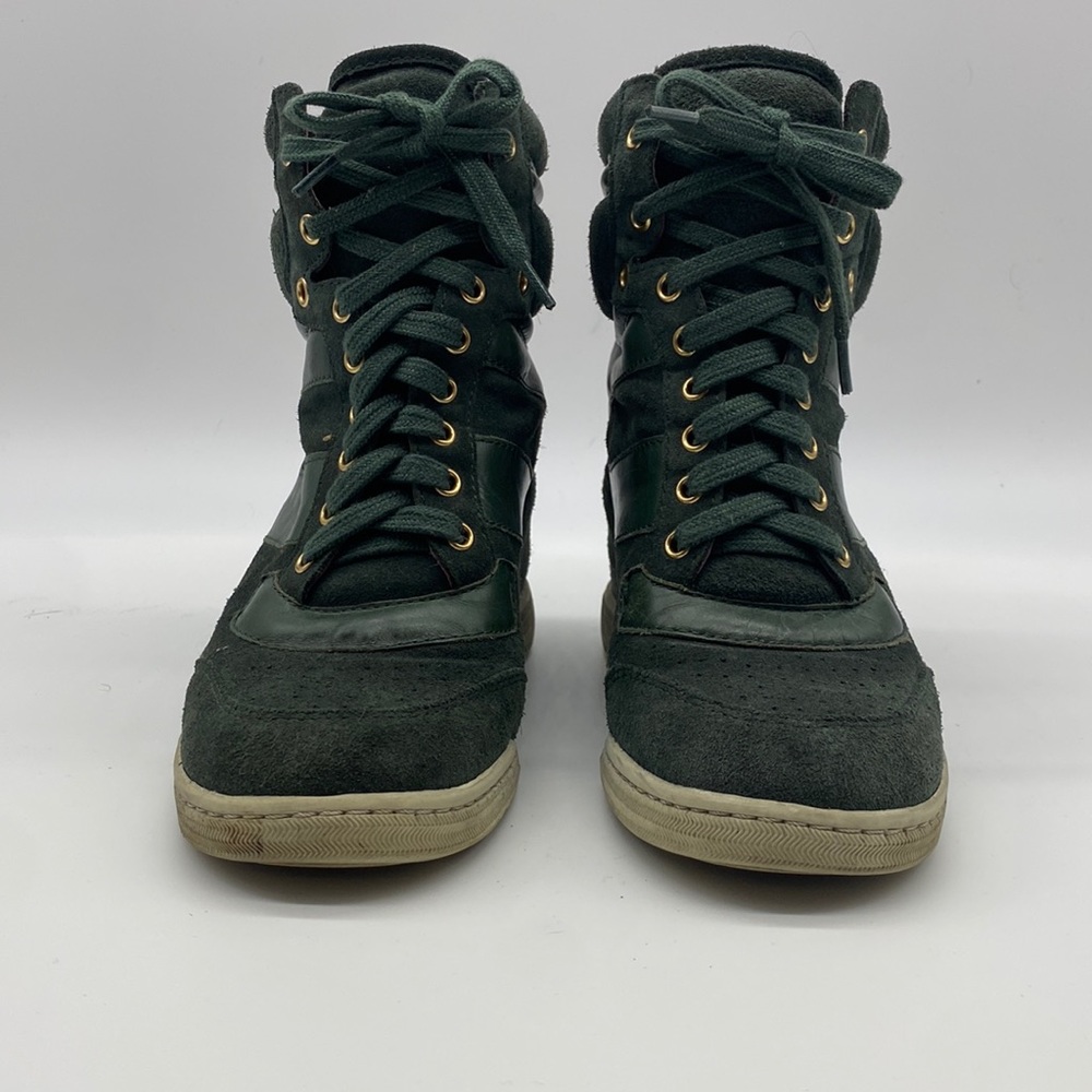 MARC BY MARC JACOBS DARK GREEN HIGHTOP SNEAKERS SZ 38